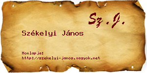 Székelyi János névjegykártya