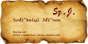 Székelyi János névjegykártya