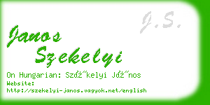janos szekelyi business card